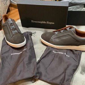Ermengildo Zegna. Triple Stitch XXX Dress Sneaker. In Box w/dust covers.
